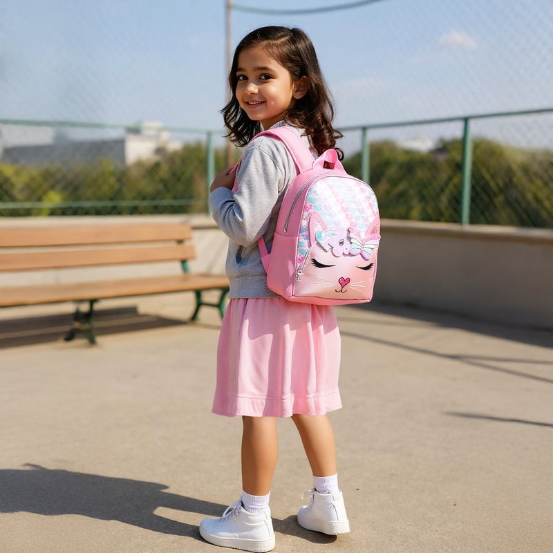 OMG Backpack - Bella hearts daisy butterfly glitter-15.5In-2 Cnmprt (Pvc) Pink \ 31.115X10.16X39.37 - Image 2